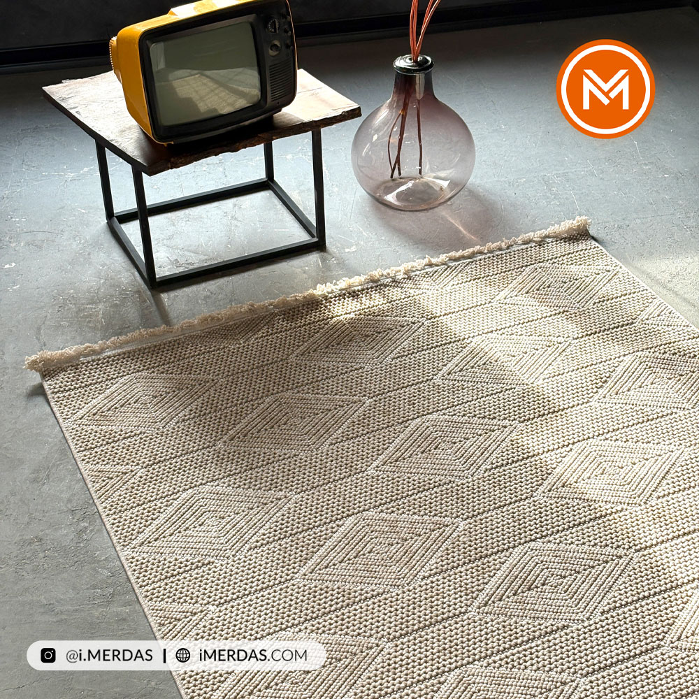 فرش پینترستی کد P09 زمینه نسکافه ای